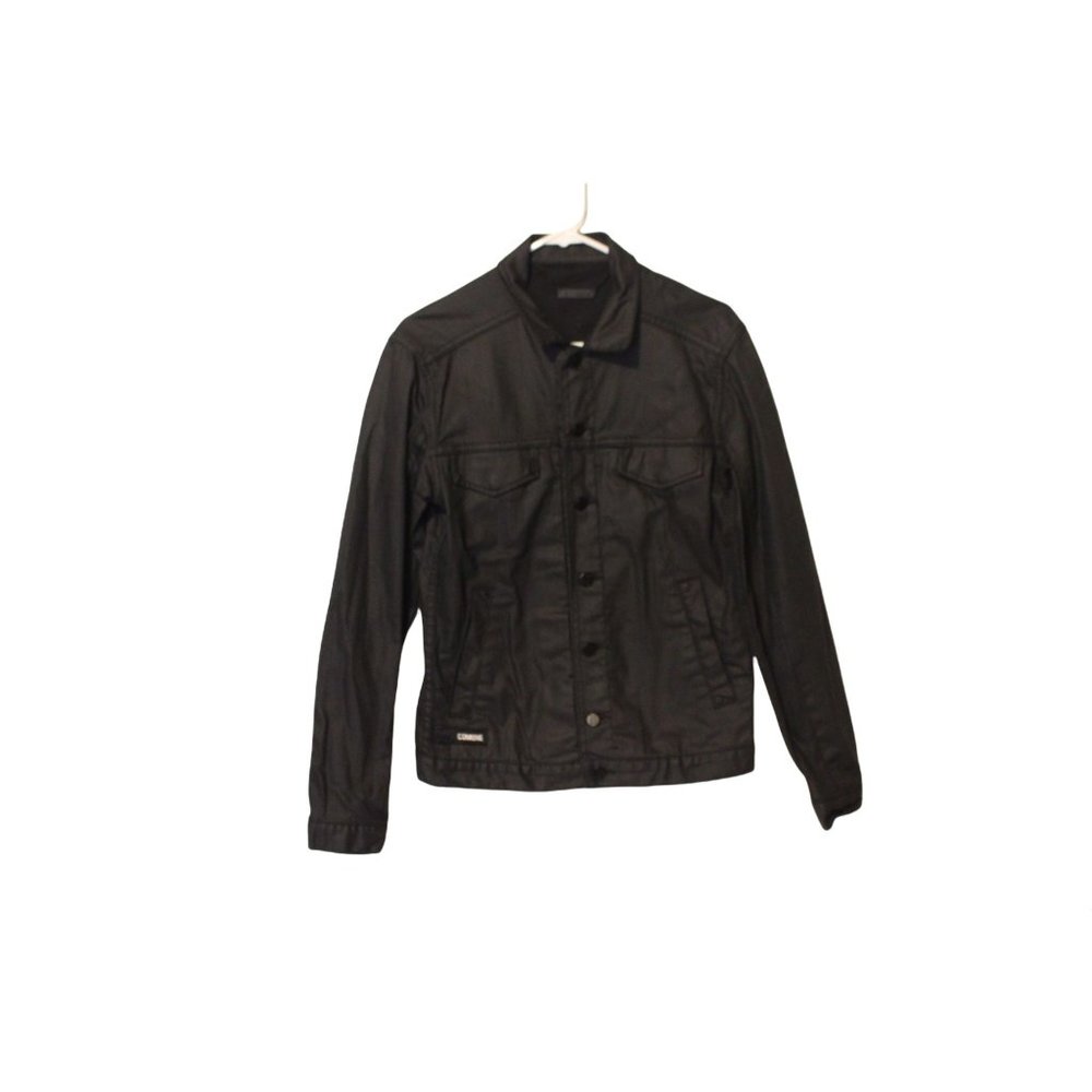 Comune Black Wax Denim Jacket Size Medium